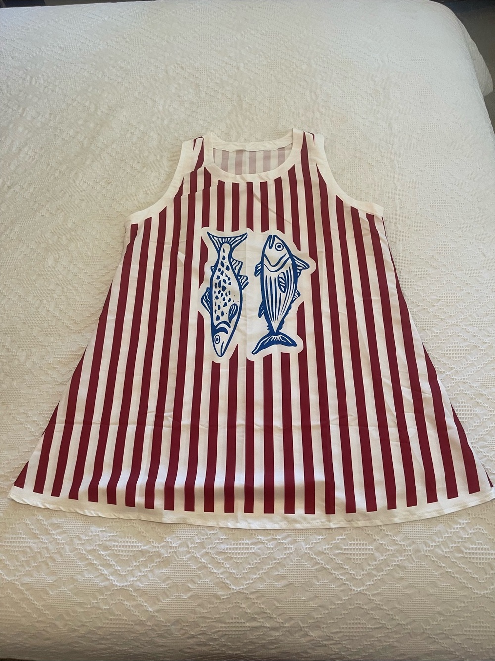 Fish Mini Dress in Red White and Blue